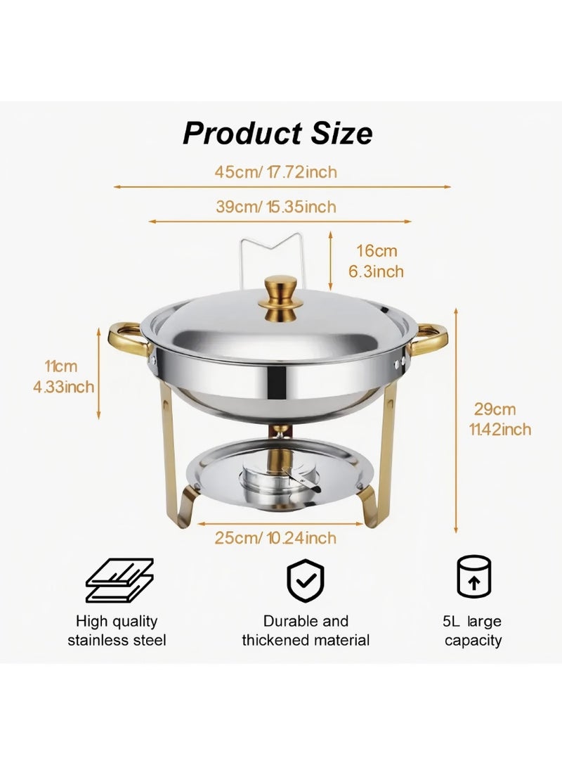 هوت بوت 5 لتر - سخان طعام ذاتي الخدمة من الفولاذ المقاوم للصدأ مع رف أغطية للفعاليات والمطاعم - Image 2